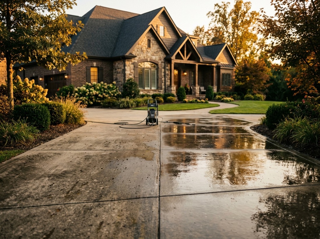 Driveway pressure washing San Antonio